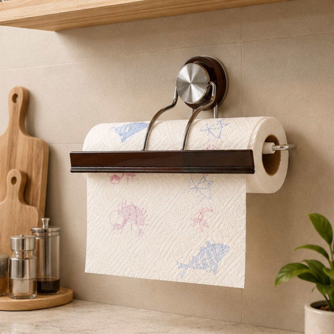 Multipurpose  Suction Cup Kitchen Tissue Roll Holder