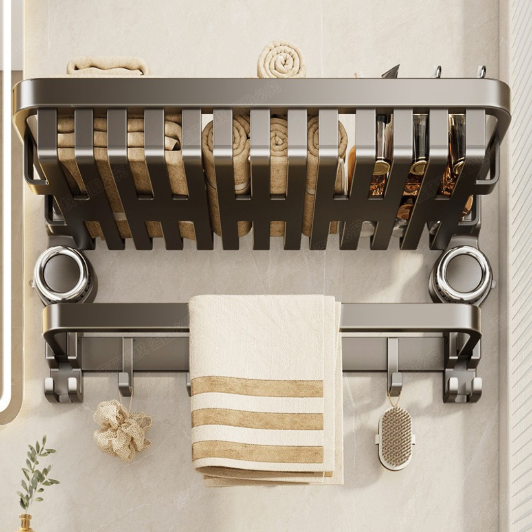 HOMERO Multi-Use Stainless Steel Space Saving Folding Storage Rack - 50cm