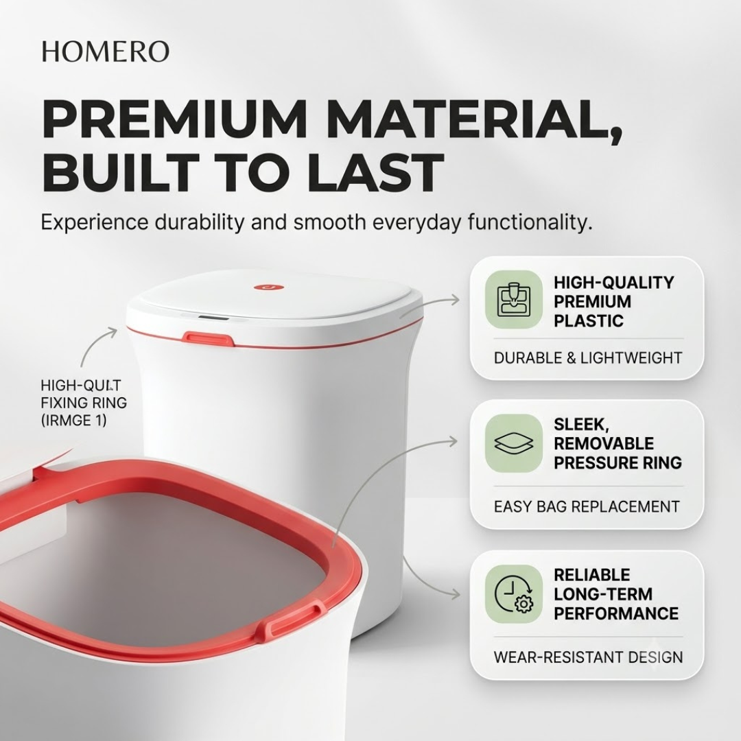 Modern Waste Bin with Hidden Garbage Bag Holder
