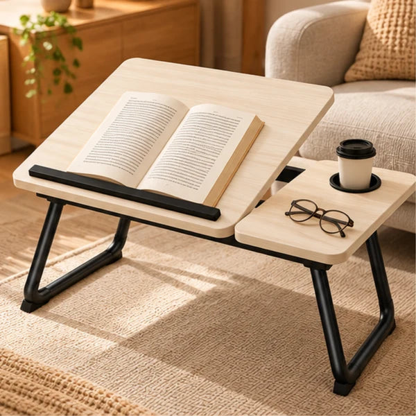 Multi Purpose Laptop Bed Adjustable Study Desk with Cup Holder