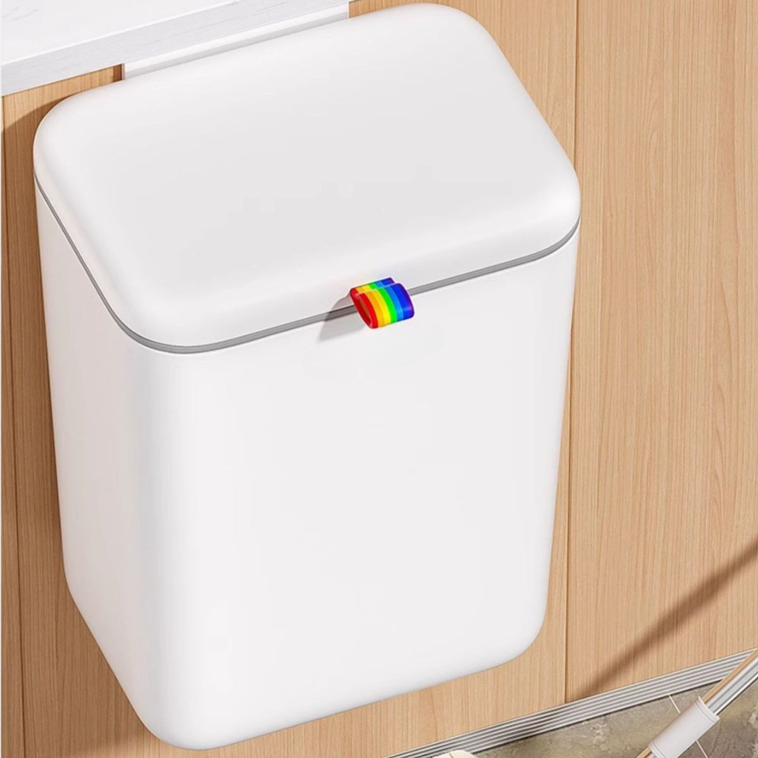 HOMERO Space Saving Dual Installation Compact Hanging Trash Can