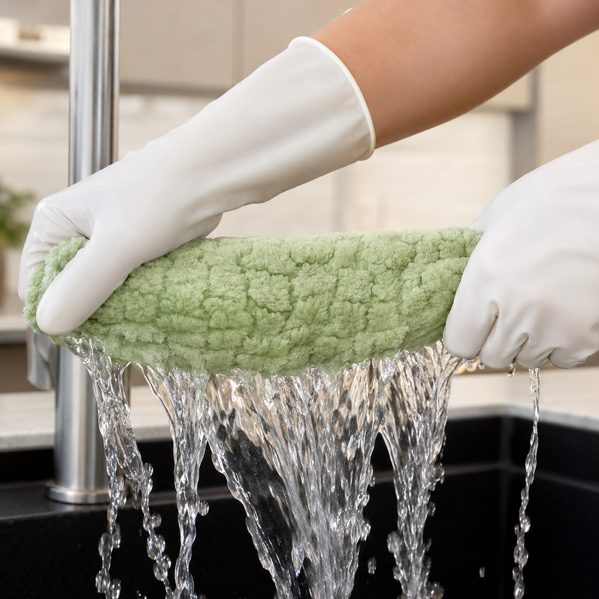 Multipurpose Reusable Coral Fleece Kitchen Cleaning Cloth