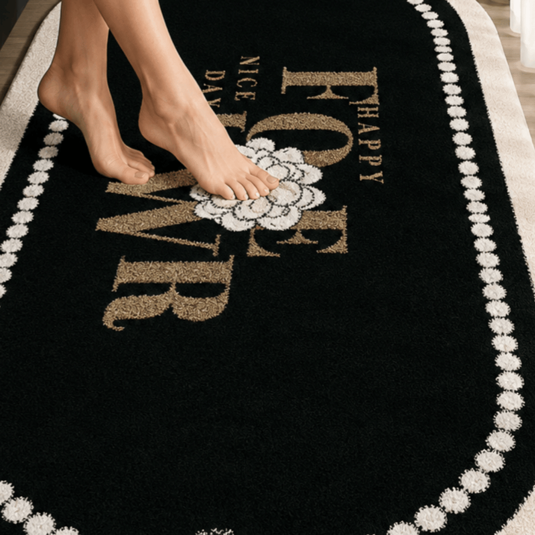 Homero Ultra Soft Cashmere Touch Bedroom Mat Non Slip Surface