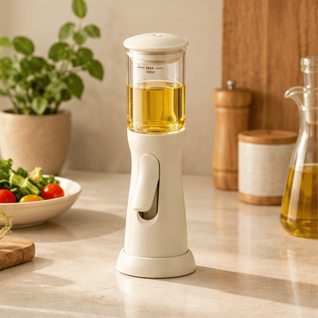Premium Borosilicate Glass Oil Sprayer with 3D Circular Mist
