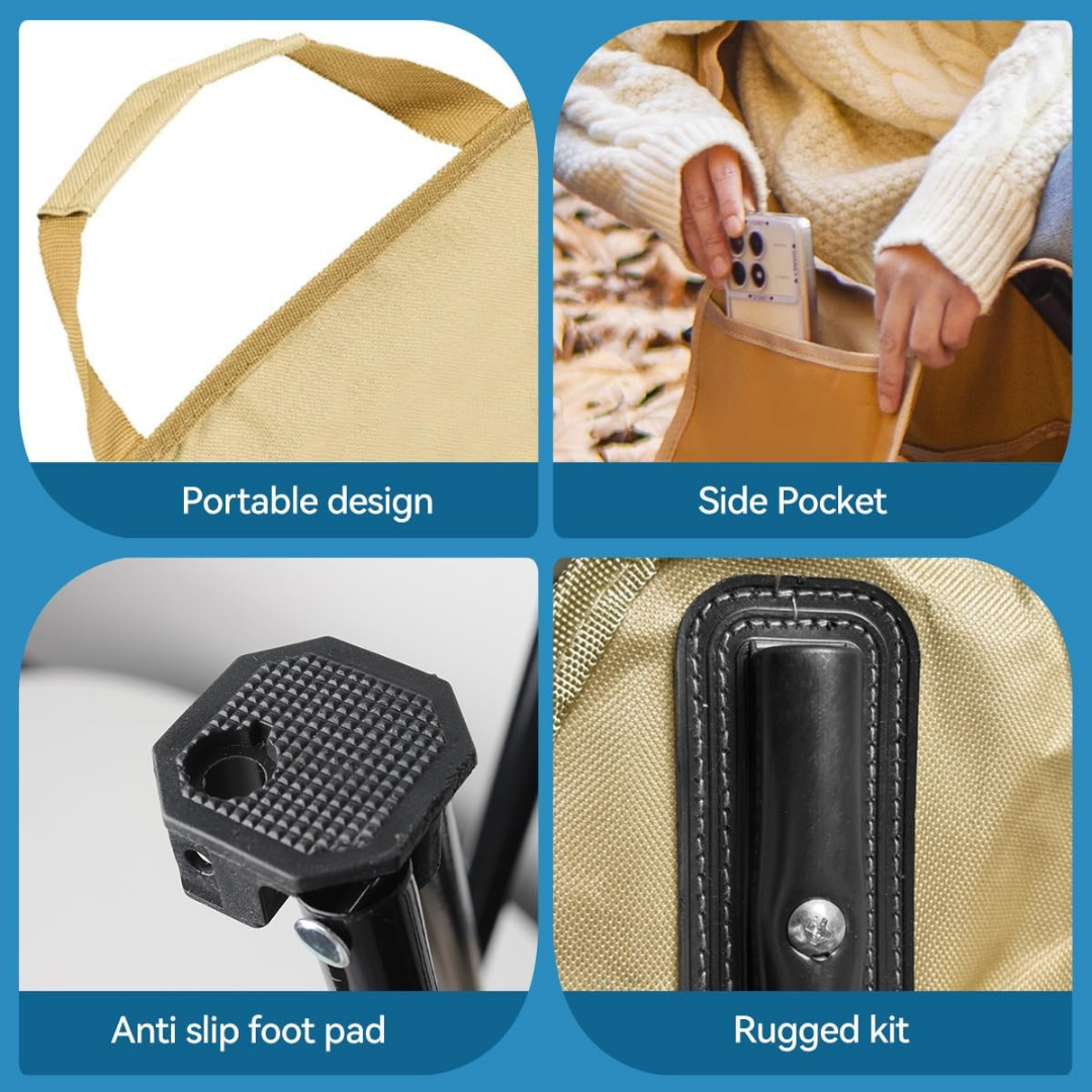 HOMERO Premium Foldable Camping Moon Lightweight Portable Chair