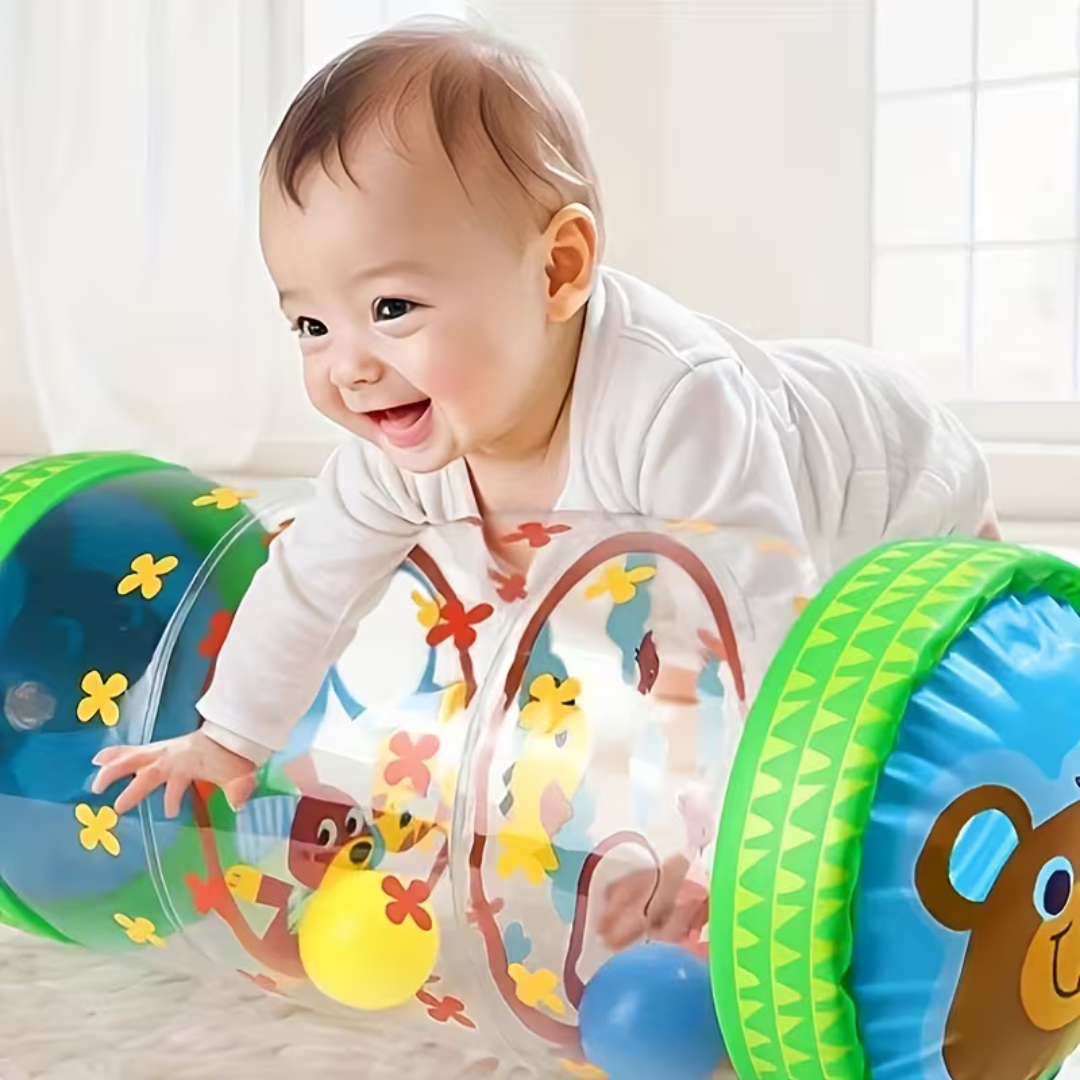Anti Slip Inflatable Baby Development Activity Crawl Roller Toy