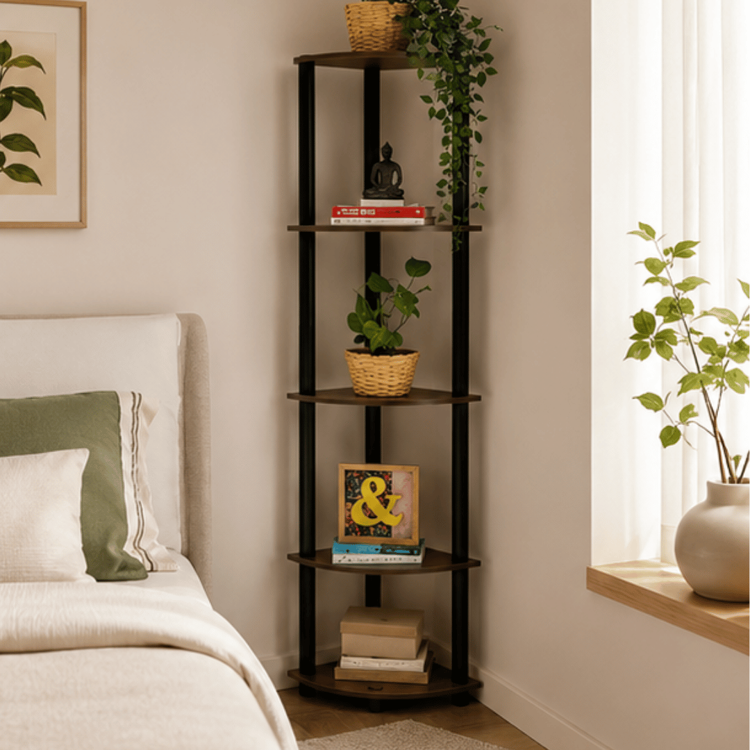 5-Tier Multipurpose Corner Storage Display Shelf