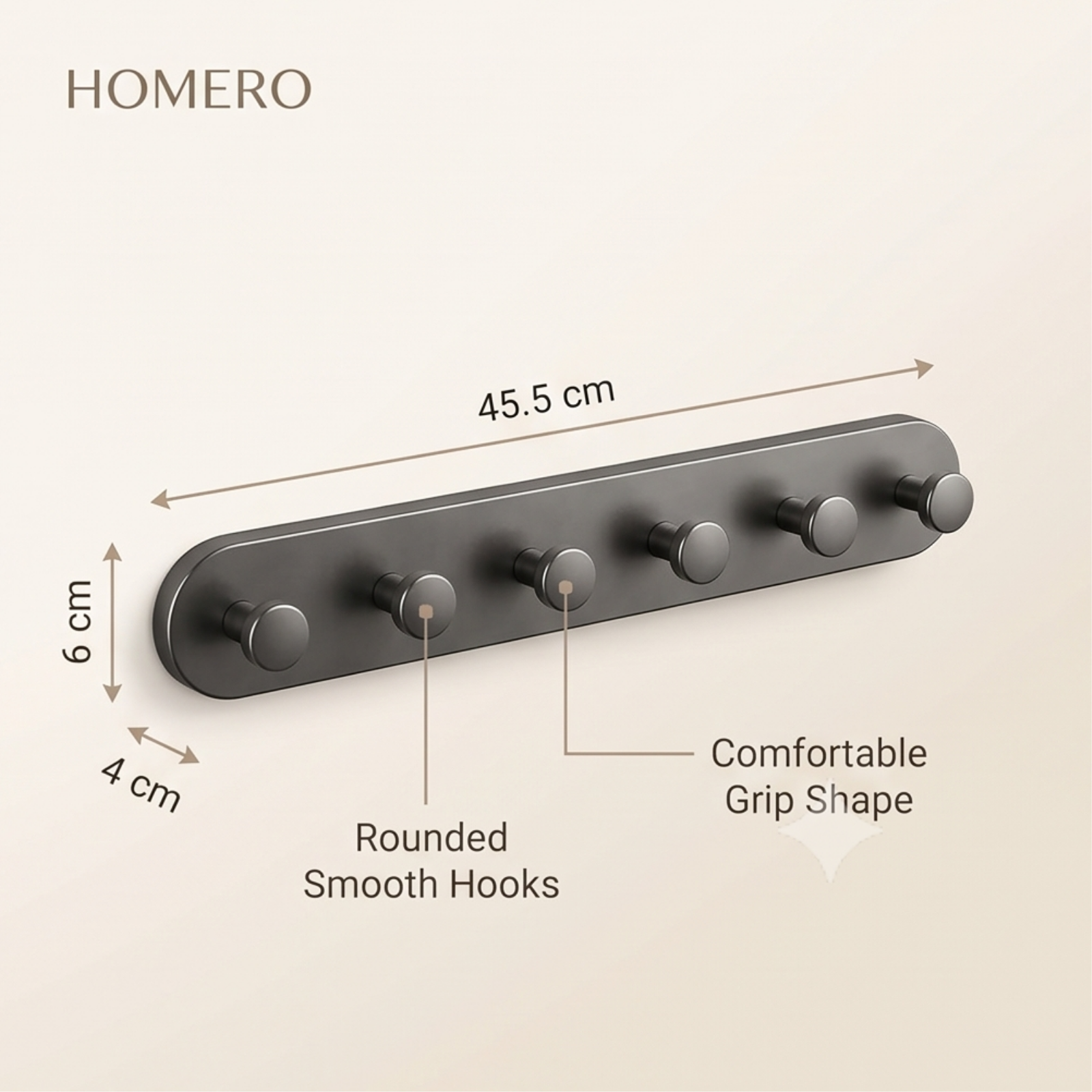 Wall Mounted Suction Cup Multi Hook Organizer