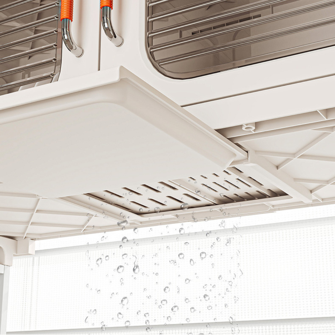 HOMERO Modern Kitchen Dish Drying Storage Shelf with Doors