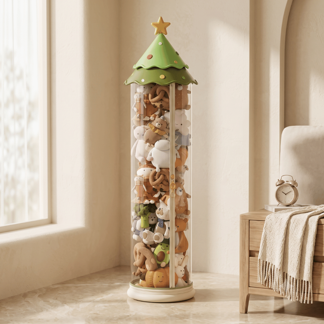 Clear Vertical Christmas Toy Tower Organizer