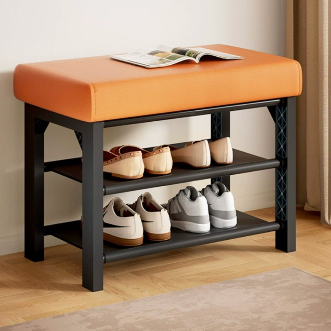 Premium Entryway Shoe Organizer Bench with Padded Seat