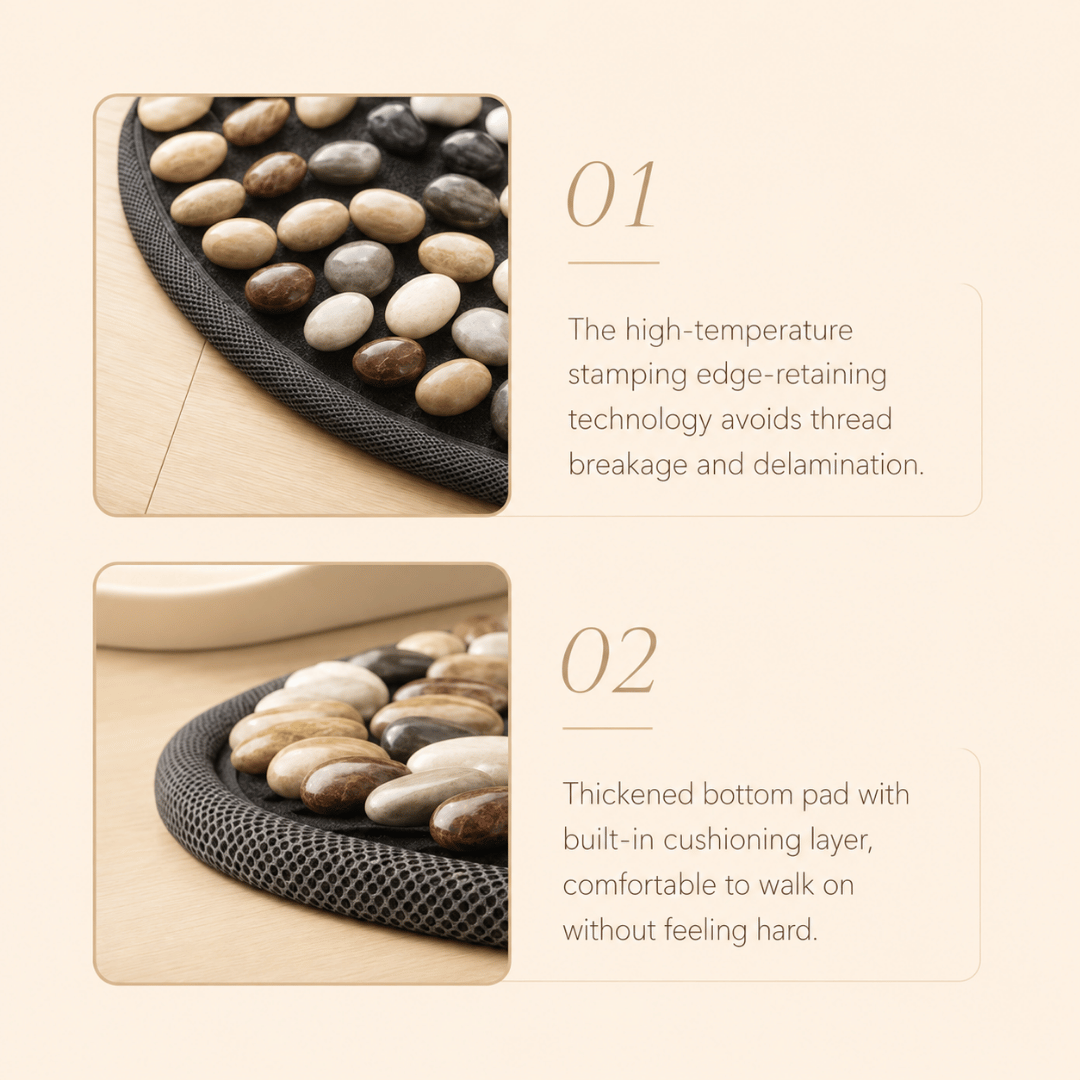Homero Pebble Natural Soft Stone Acupressure Mat - 56cm