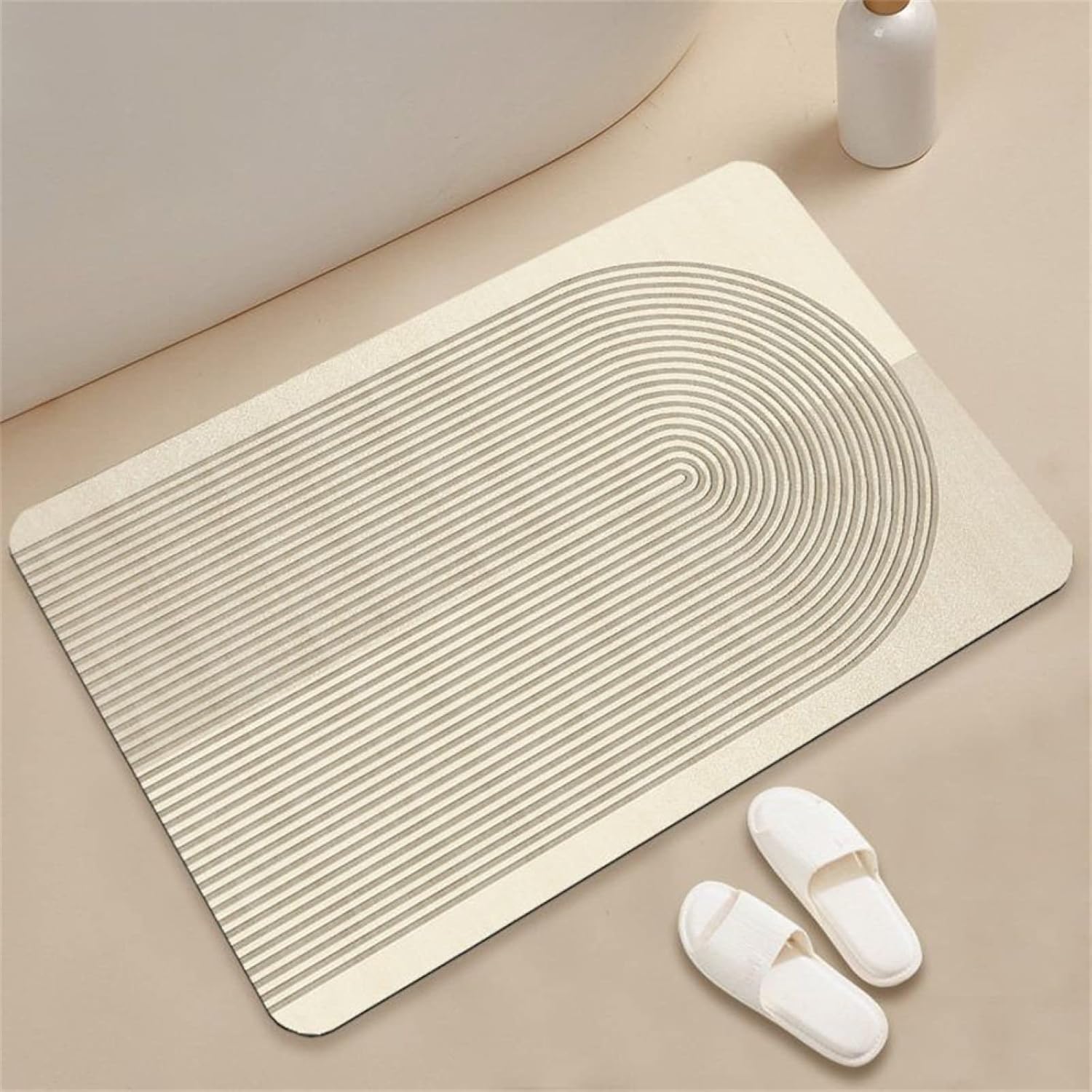 HOMERO Quick Dry Diatom Bath Mat with Anti-Slip Backing – 50x80 cm