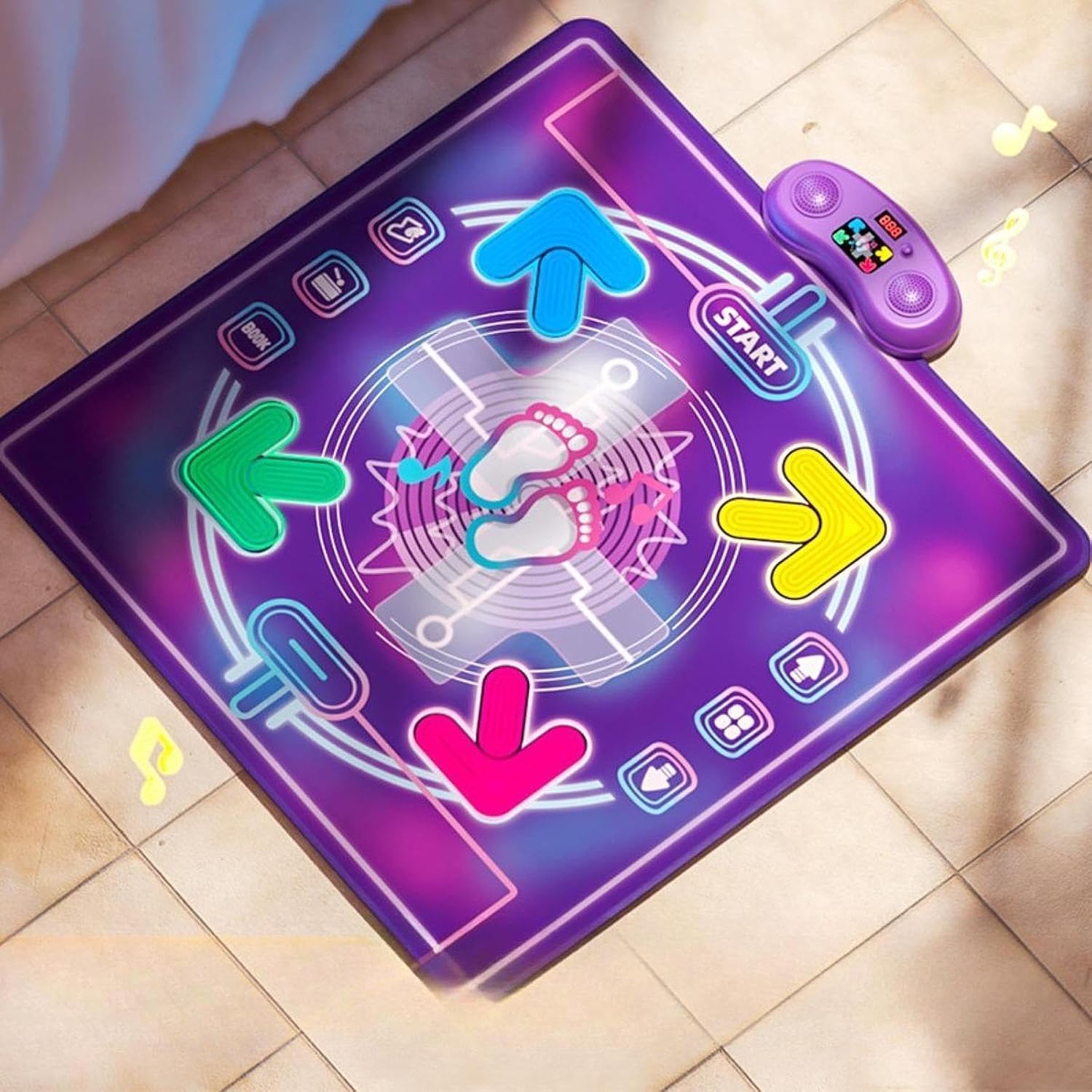 Homero 6 Game Modes Musical Dance Mat with Bluetooth - 90x90cm