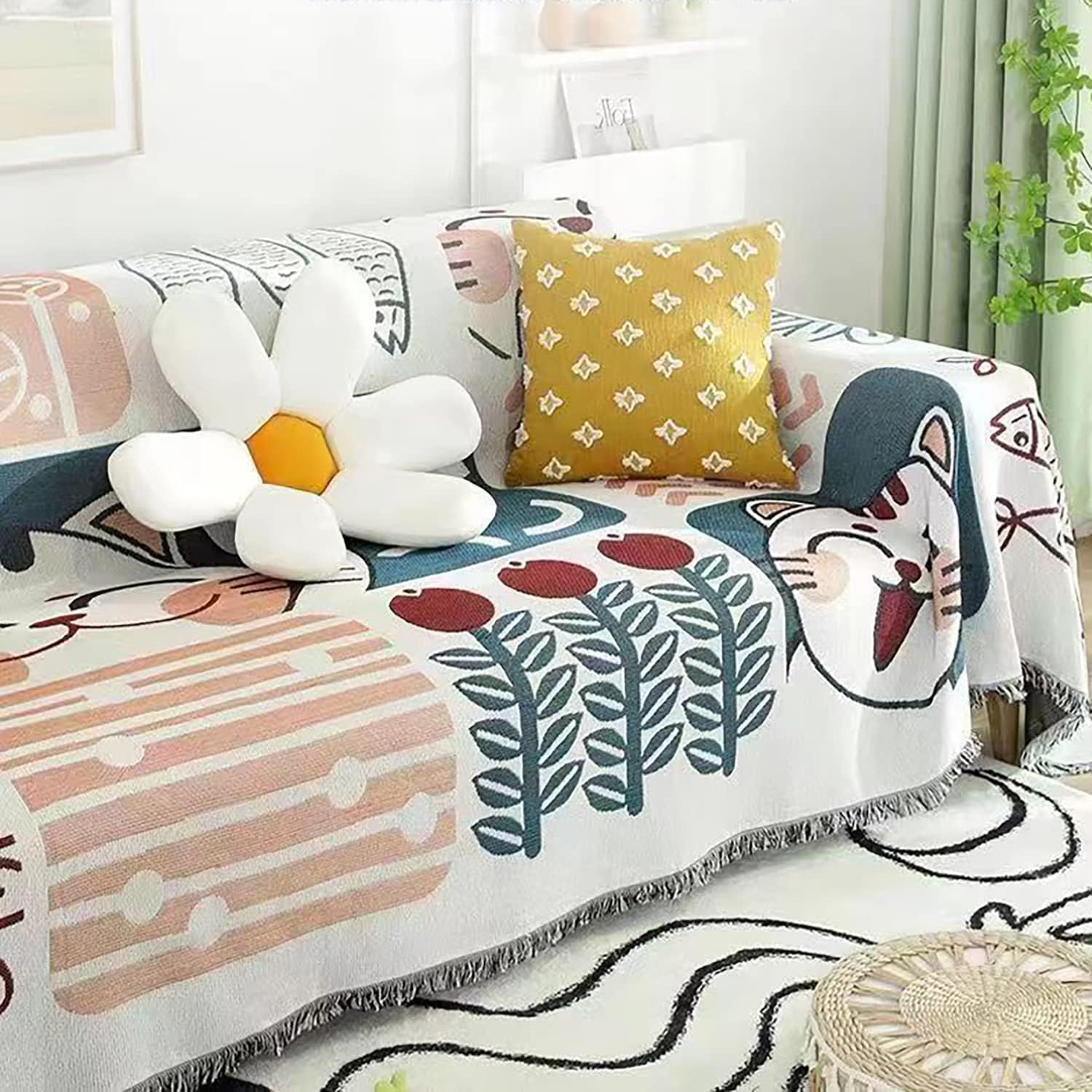 Luxury Chenille Breathable Throw Sofa Cover Blanket