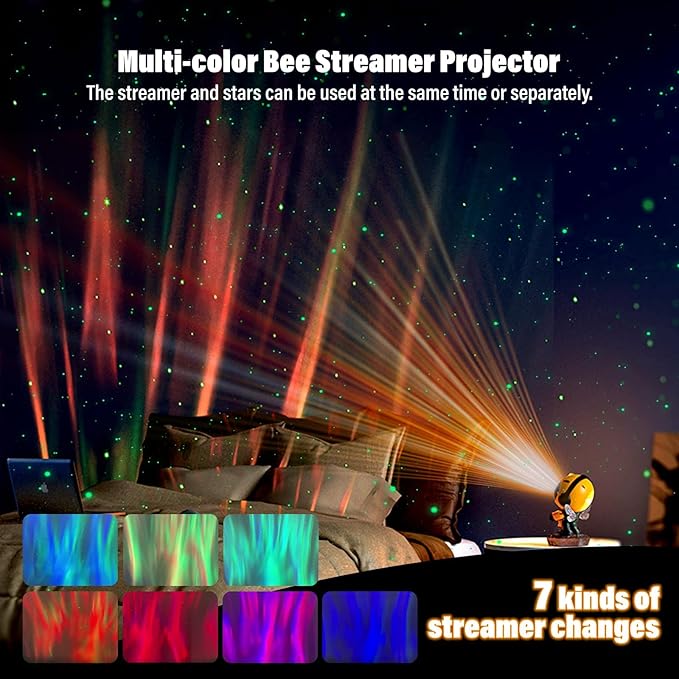 BeeStar LED Projector for Kids Room with Timer and Remote