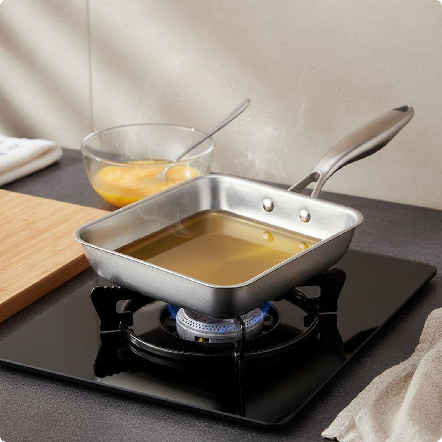 316 Steel Square Tamagoyaki Cooking Pan