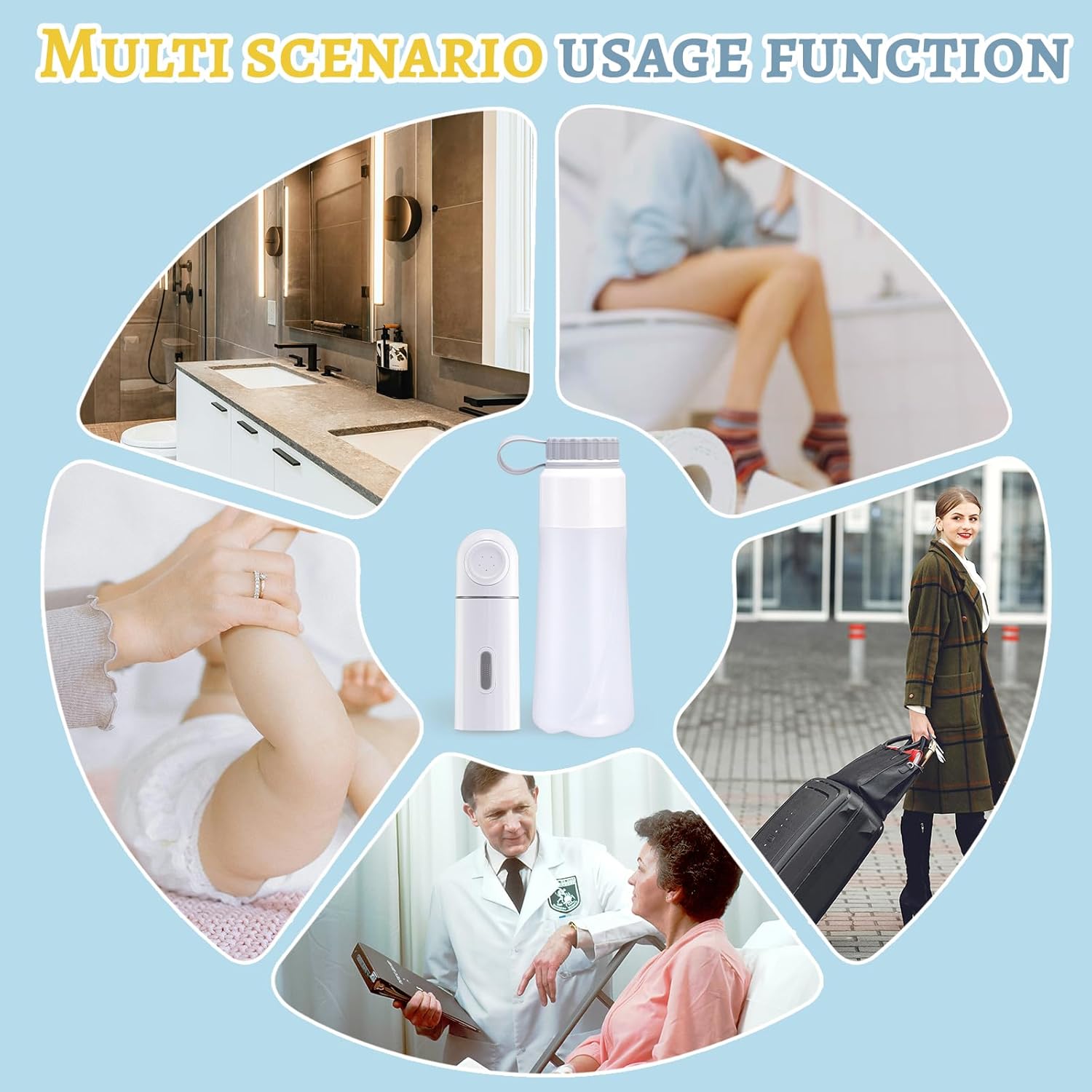 HOMERO Compact Rechargeable Electric Portable Bidet Set - 350ml