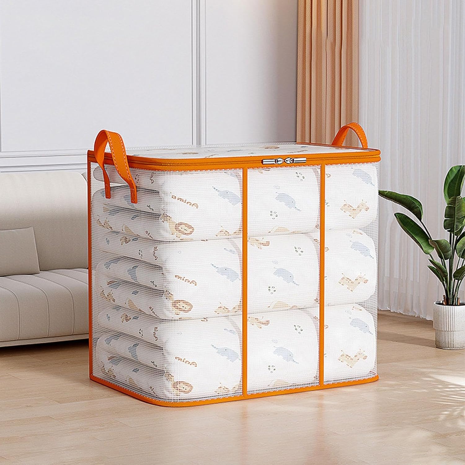 Multi-Use Transparent PVC Storage Bag with Zipper