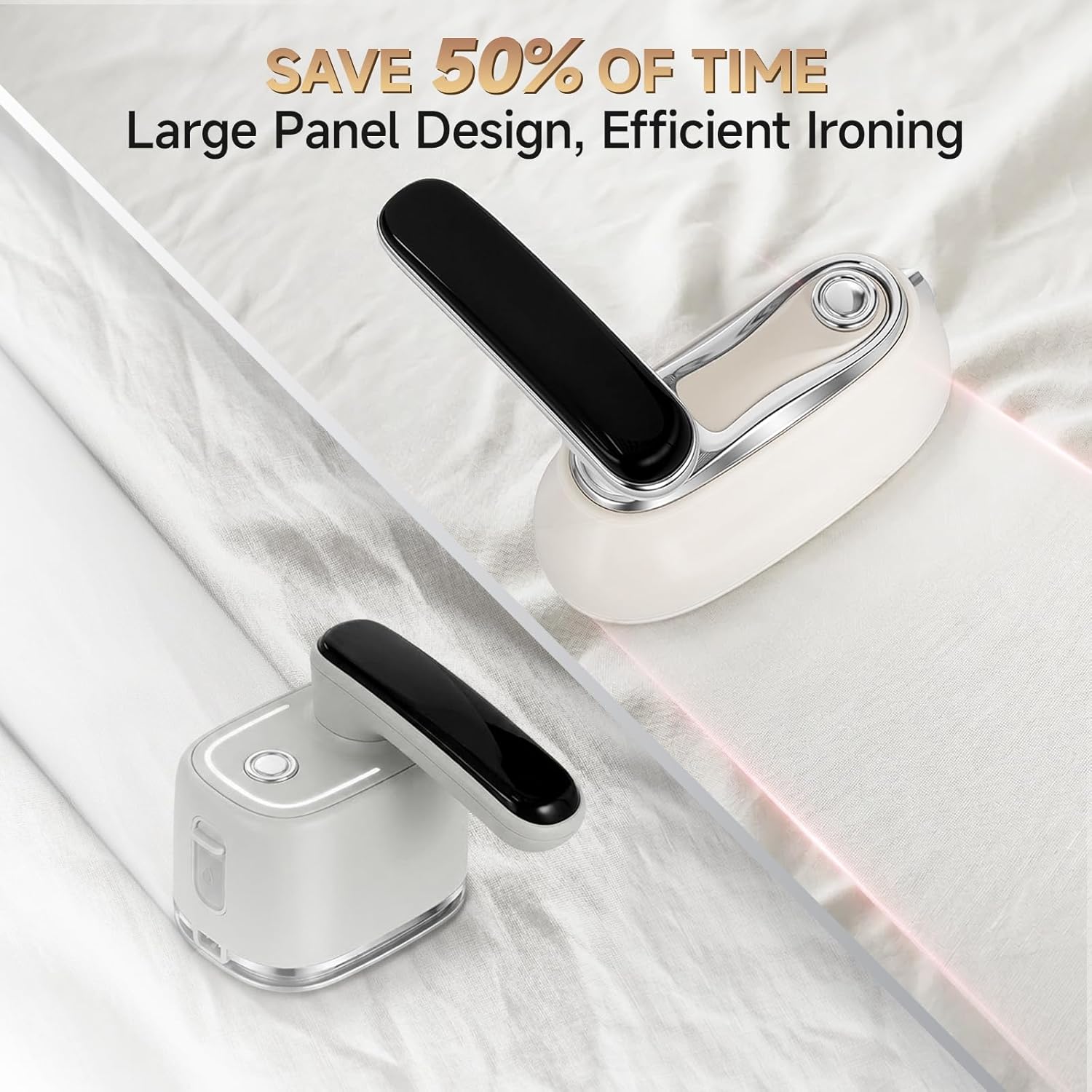 6 In 1 Portable Clothes Steamer with LED Touch Screen (1300W Fast Heating 160ML Capacity)