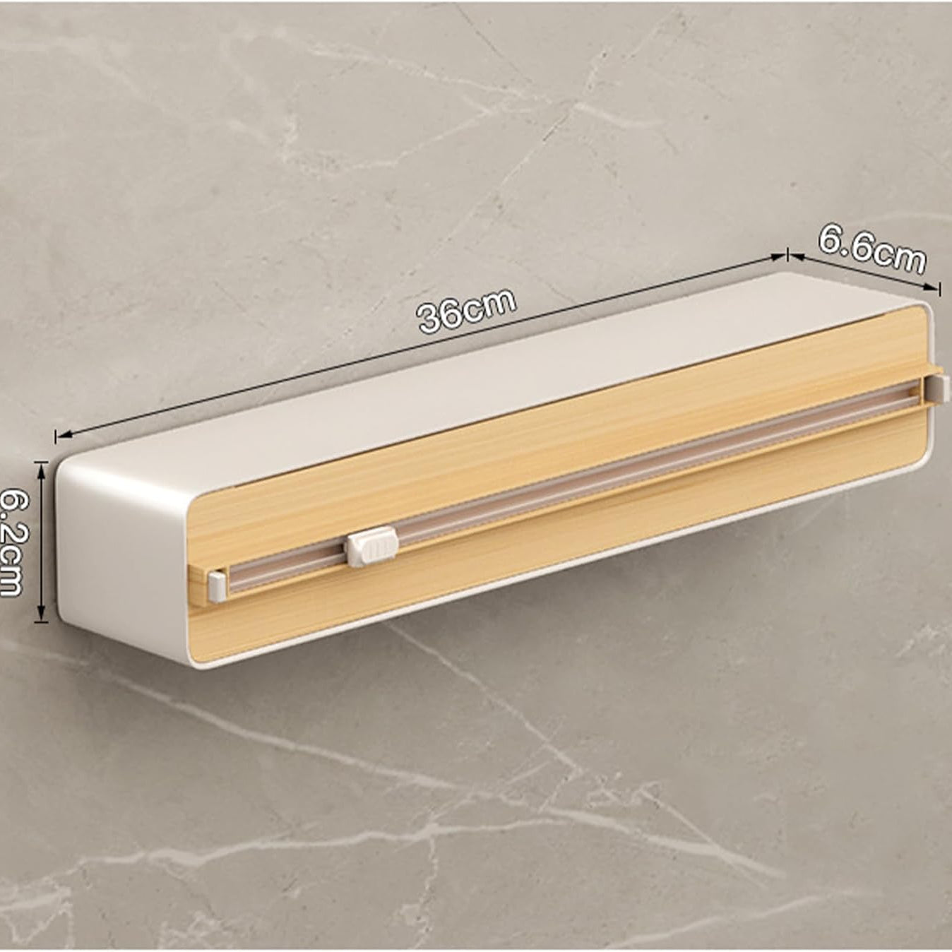 Refillable Plastic Wrap Dispenser With Two Way Sliding Cutter