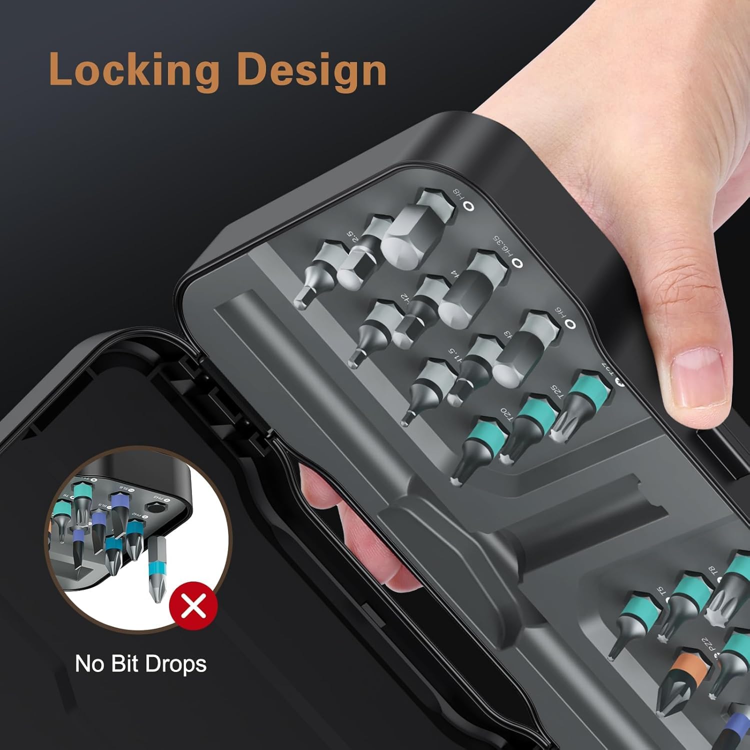 24 In 1 Magnetic  T Shape  Ratchet Screwdriver Set with S2 Steel Bits