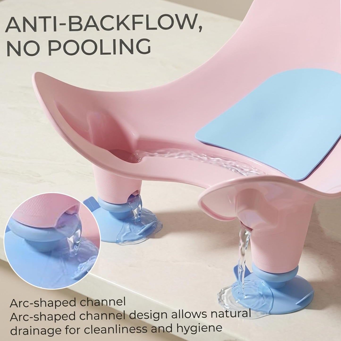 Ergonomic Infant Baby Butt Washing Foldable Basin
