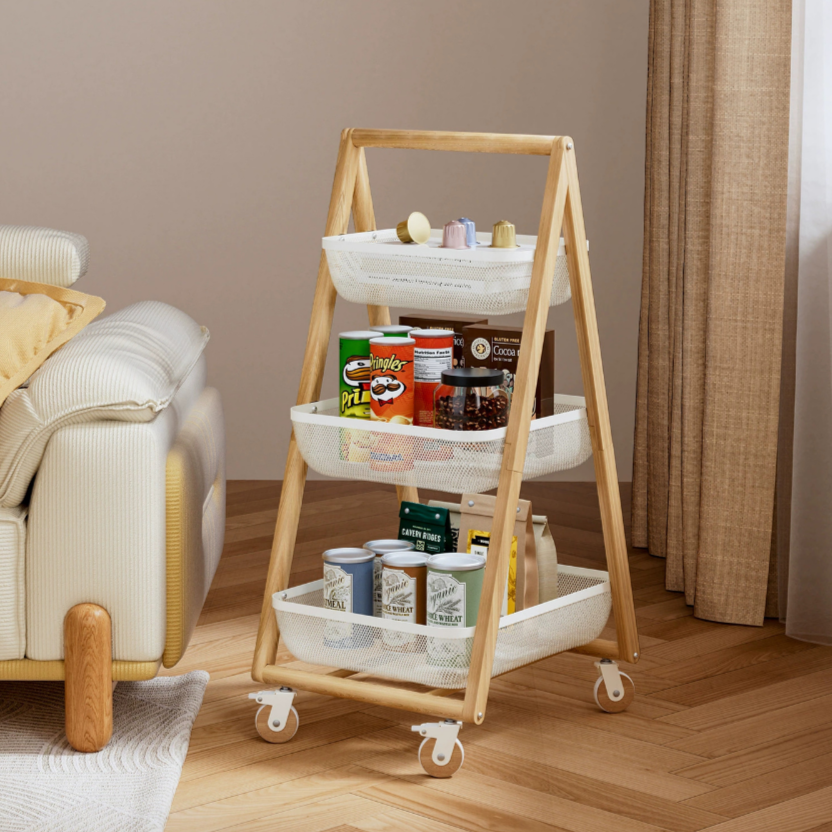 HOMERO Multi-Layer Storage Trolley with Smooth Wheels