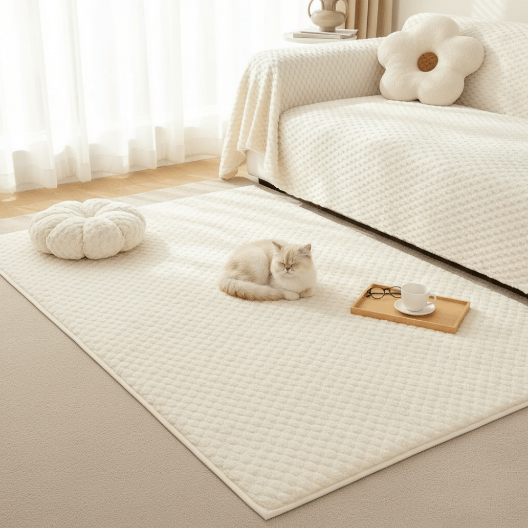 Luxury Honeycomb Plush Chenille Fabric Sofa Cover