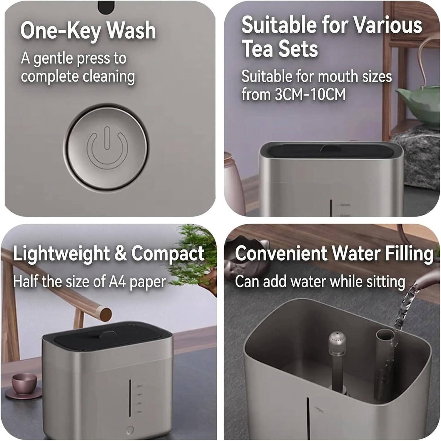 Electric Glass Washing Machine with Auto Stop High Pressure Jets
