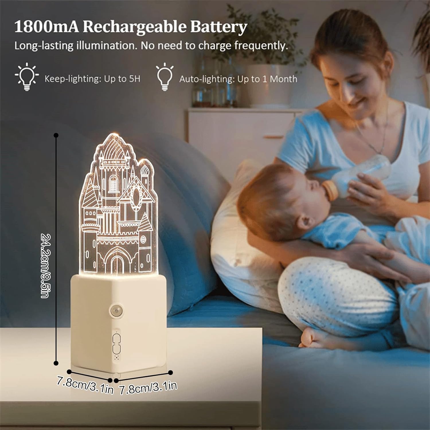 Smart Motion Sensor Magnetic LED Castle Night Light