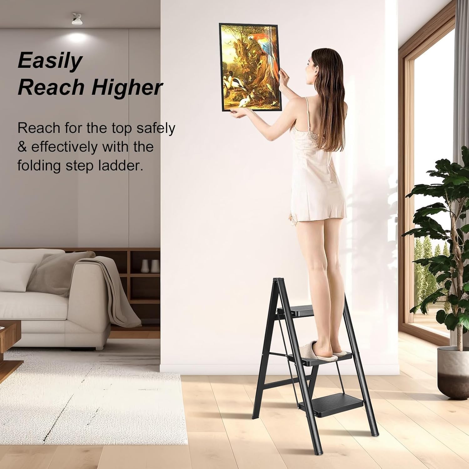 Multipurpose Heavy Duty Non Slip Wide Pedals Step Ladder
