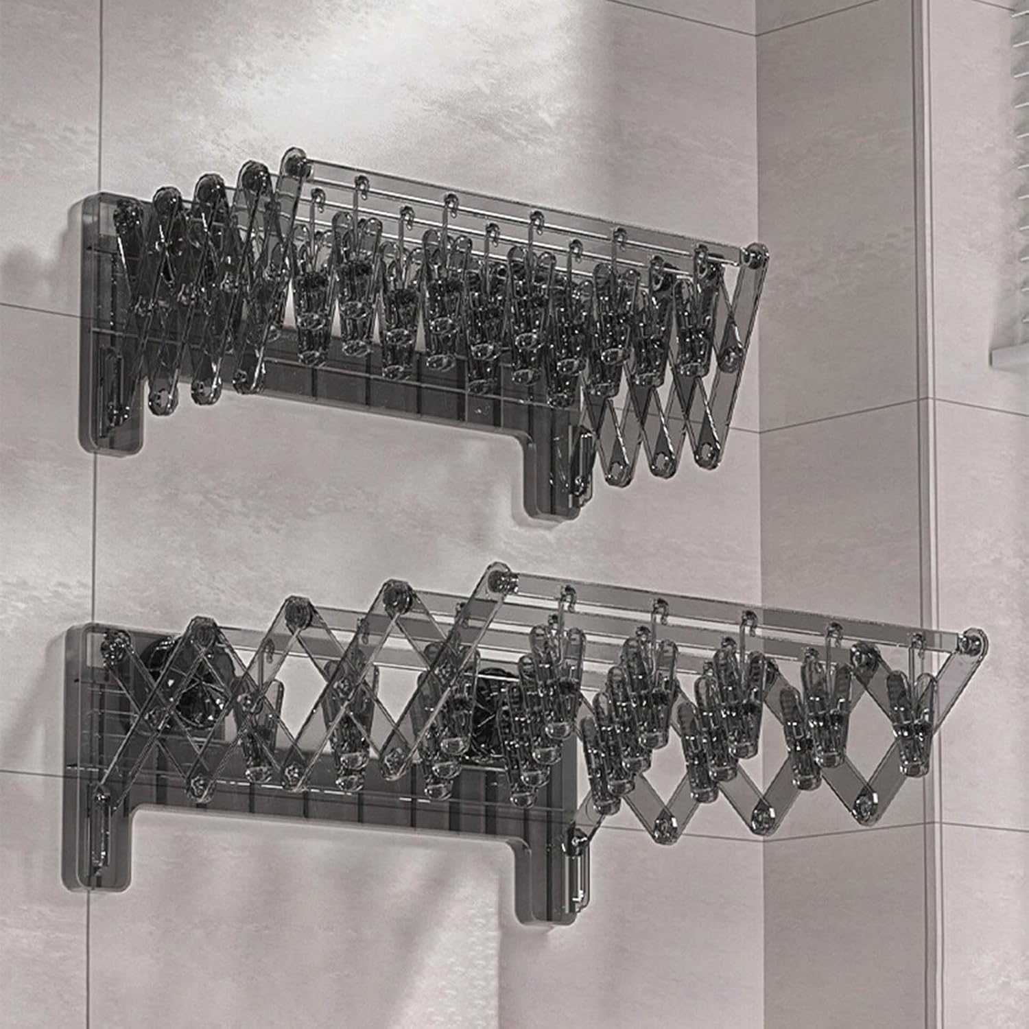 Homero Foldable Sock Drying Rack with Suction Cup Space Saving Design