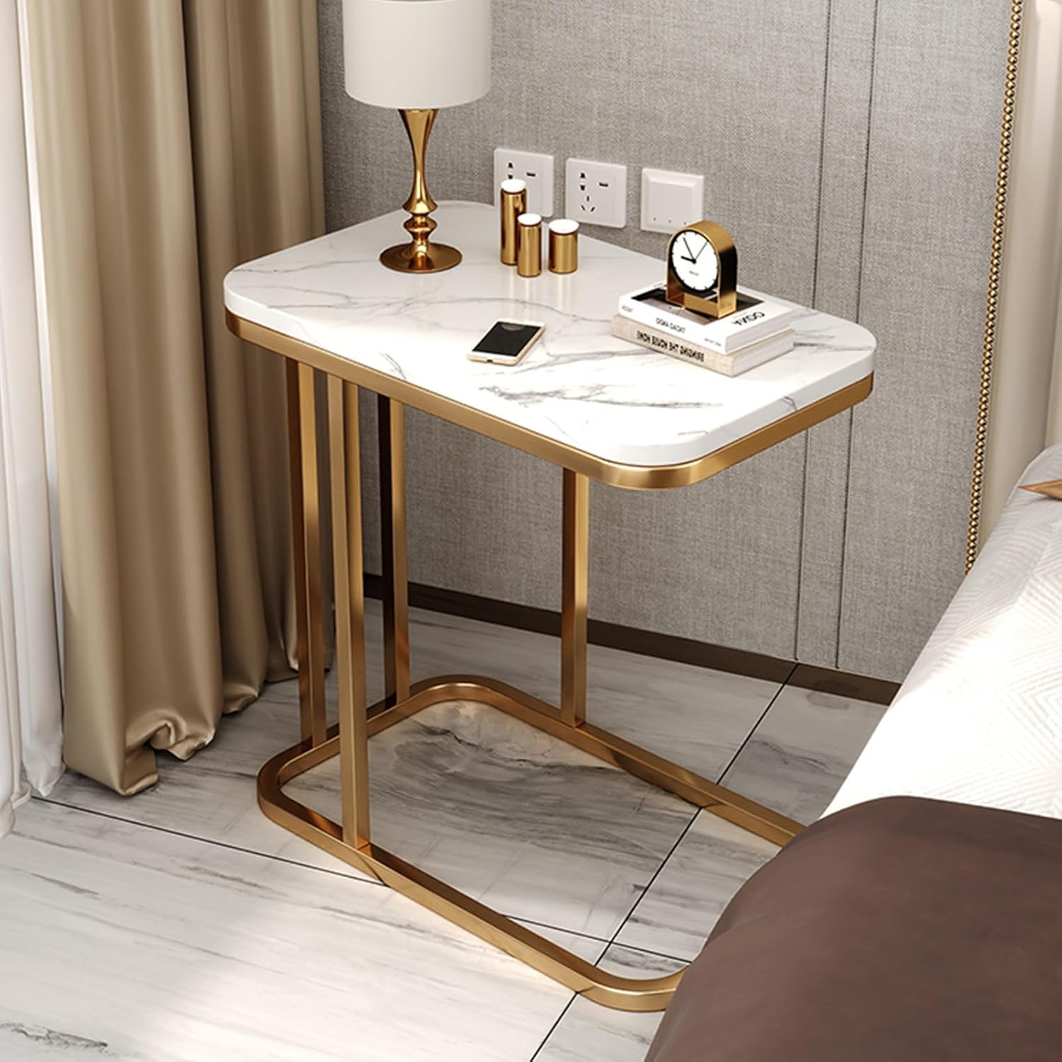 Modern C Shape Metal Sofa Side Table