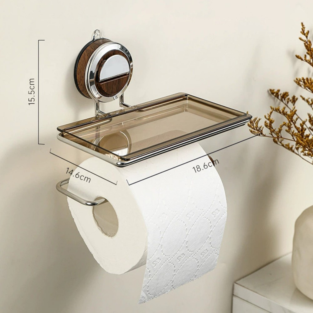 HOMERO Stainless Steel Suction Cup Organizer with Paper Holder