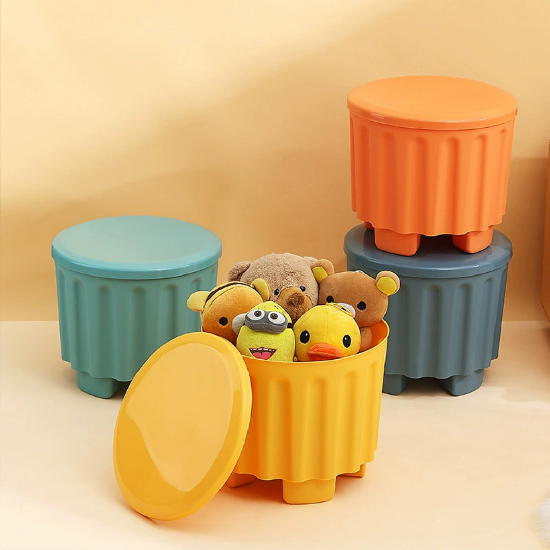 HOMERO  Multipurpose Ottoman Storage Bucket Stool