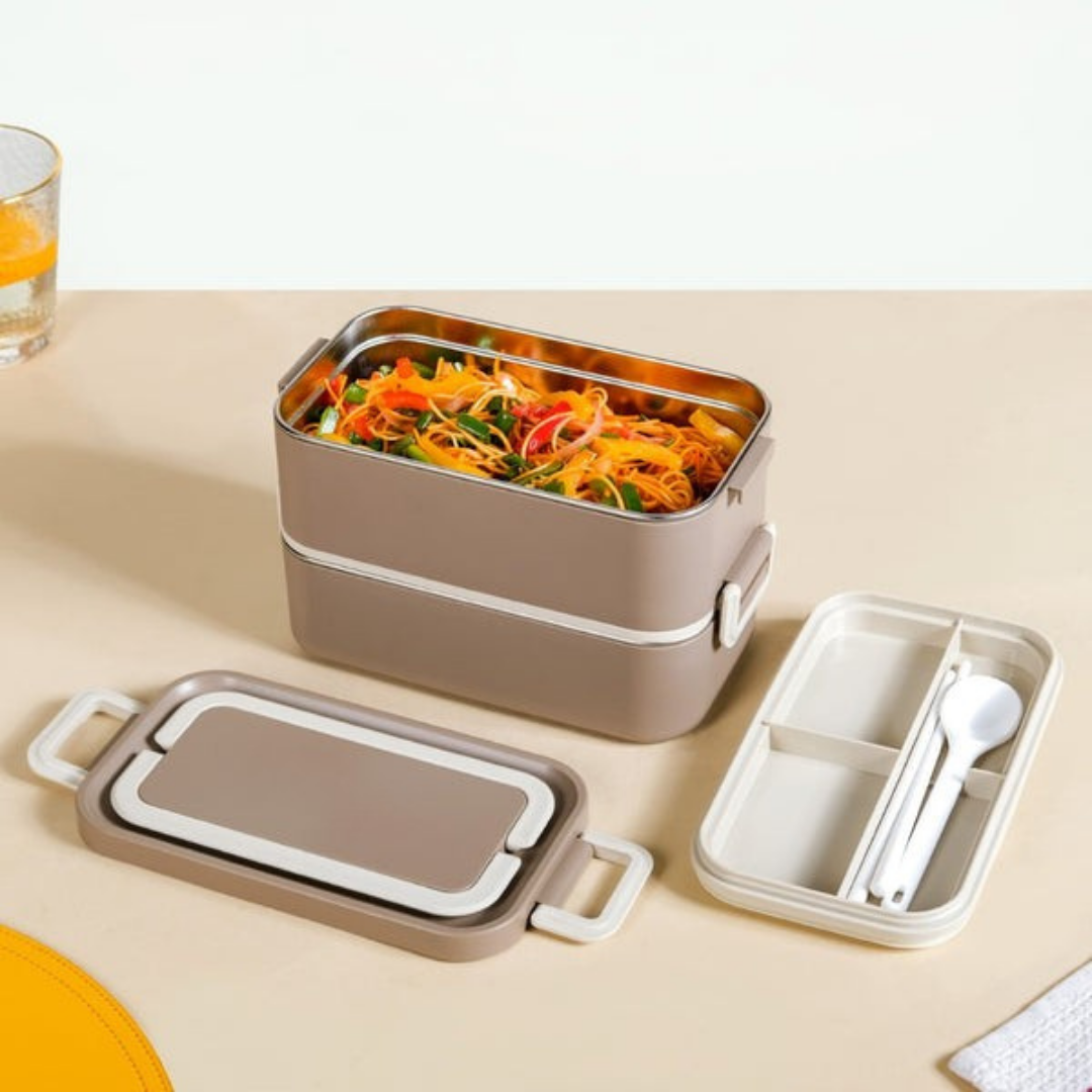 HOMERO Premium Double Layer Insulated Lunch Box - 2000 ml