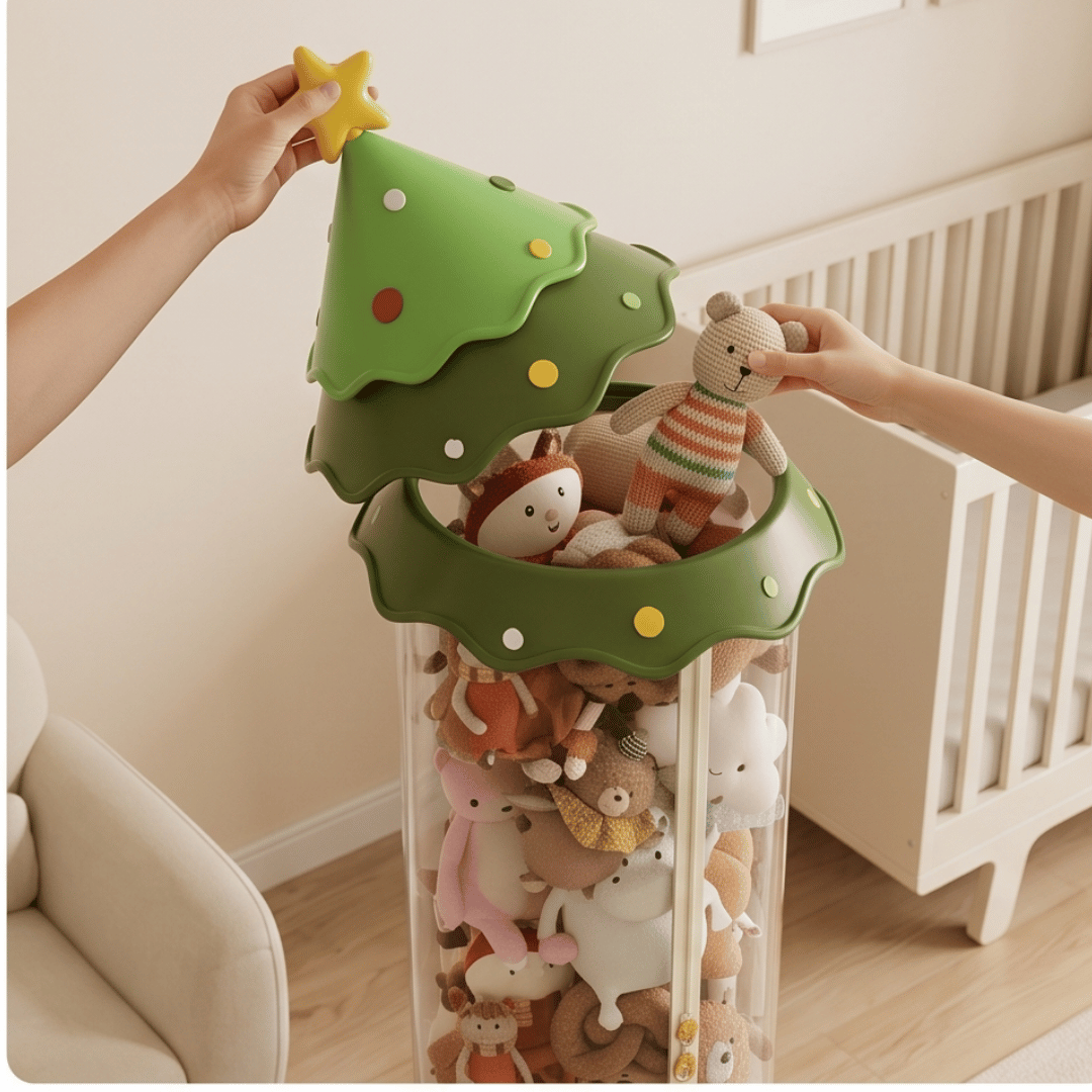 Clear Vertical Christmas Toy Tower Organizer