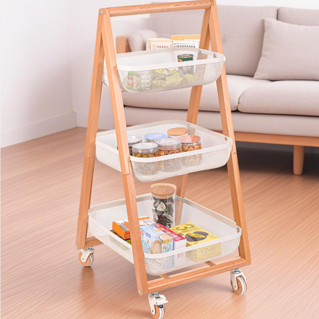 HOMERO Multi-Layer Storage Trolley with Smooth Wheels