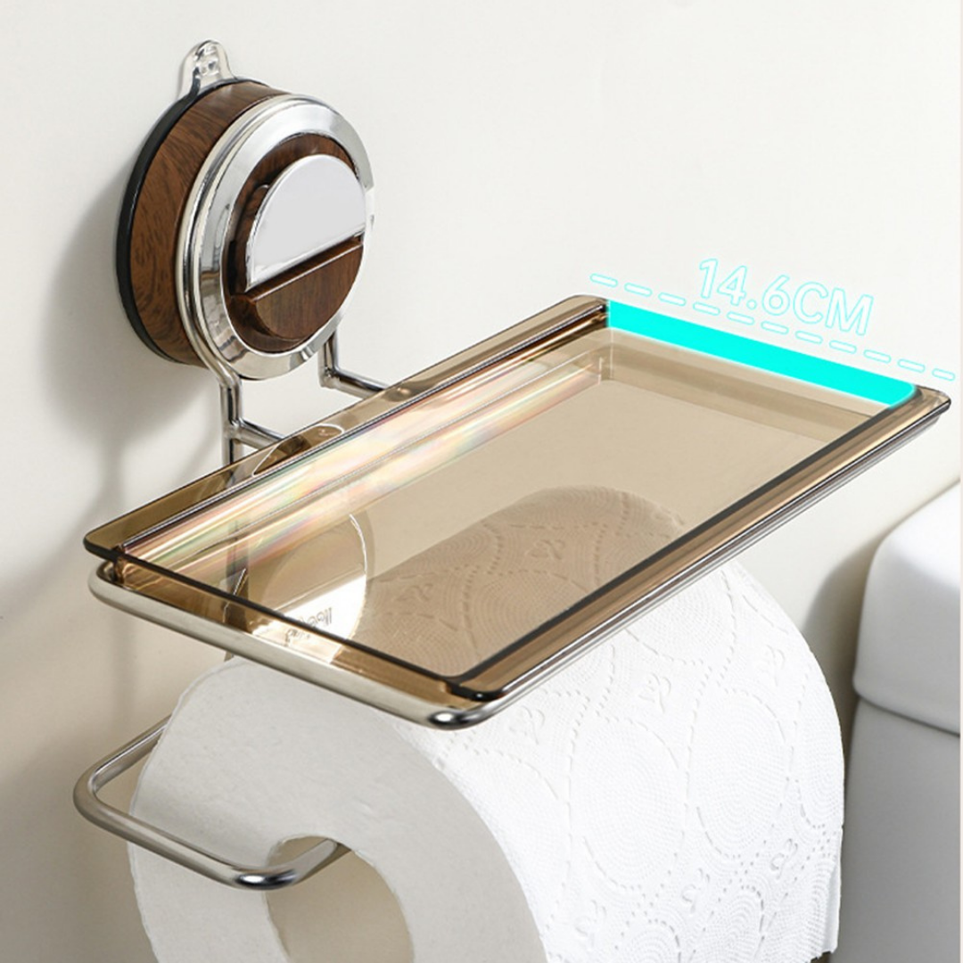 HOMERO Stainless Steel Suction Cup Organizer with Paper Holder