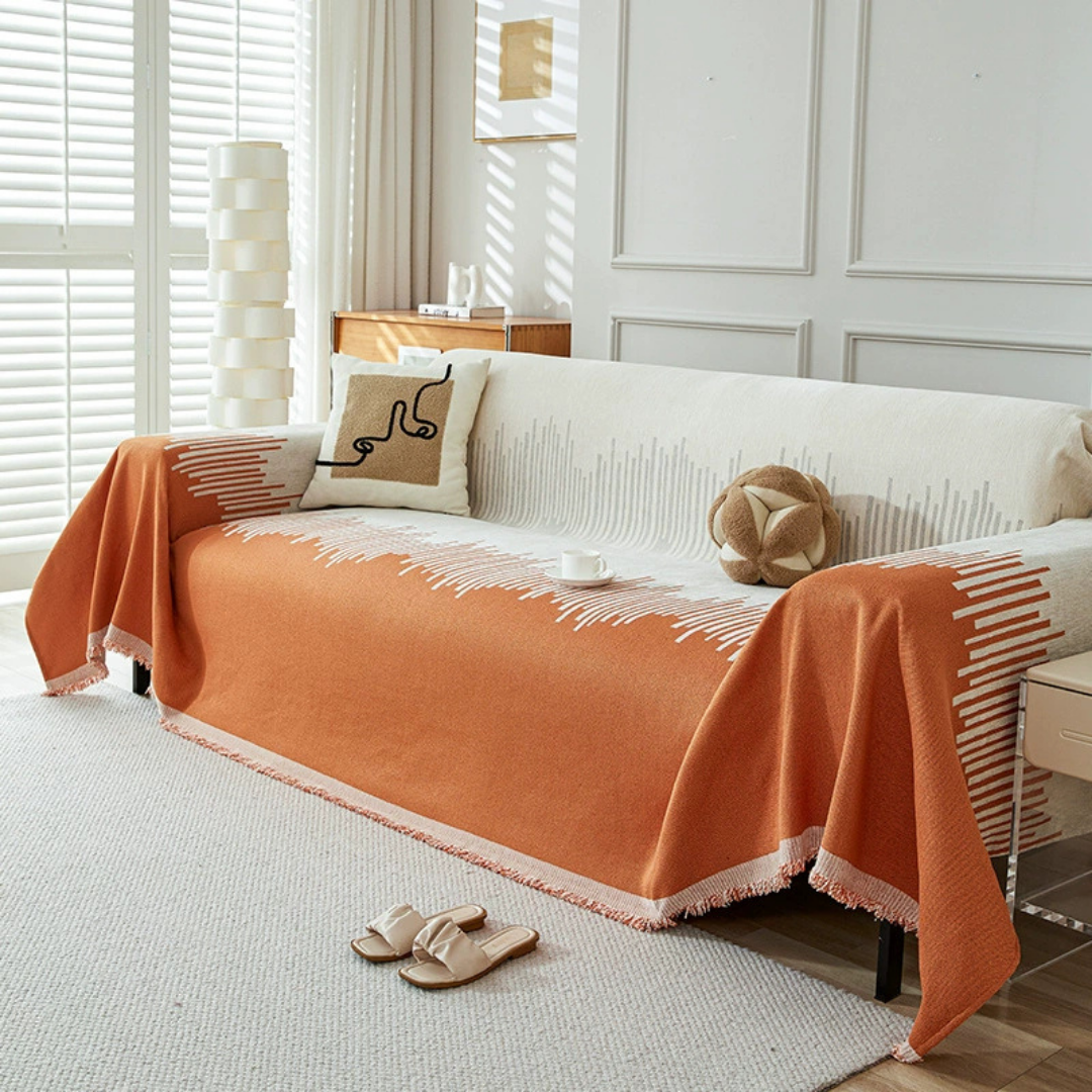 Double Color Premium Chenille Fabric  Comfortable Reversible Sofa Cover