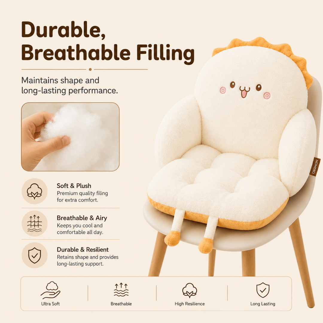 Homero Premium Soft Plush Cute Fluffy Chair Cushion