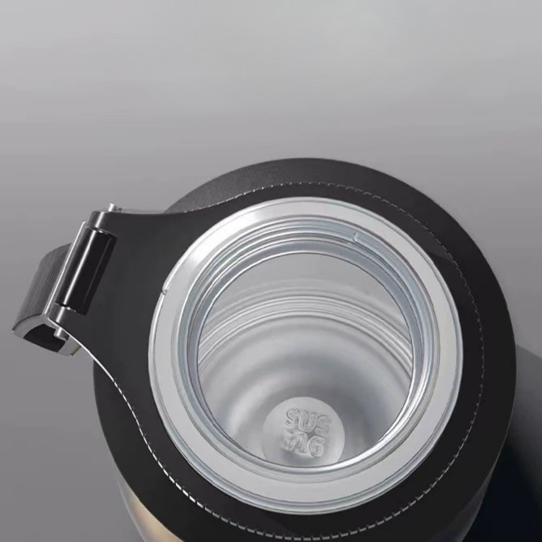 HOMERO Stainless Steel Dual Lid Leak-Proof Insulated Thermos Cup – 1000ML