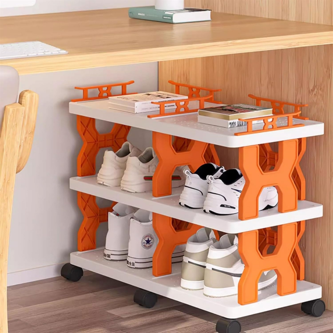 Homero Stylish Multi-Layer Storage Organizer and Shoe Rack with Wheels