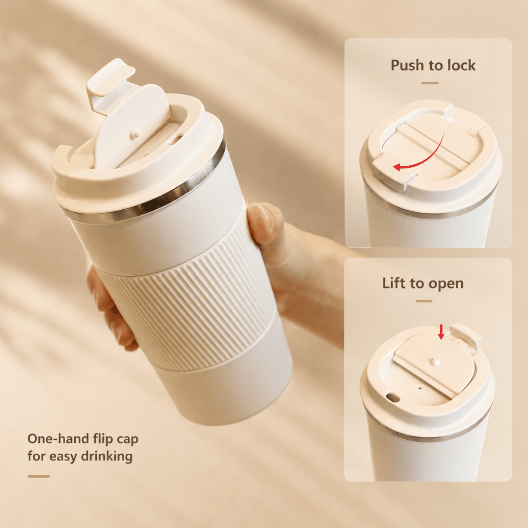 Premium Double Wall Insulated Stainless Steel Travel Coffee Mug - 510ml