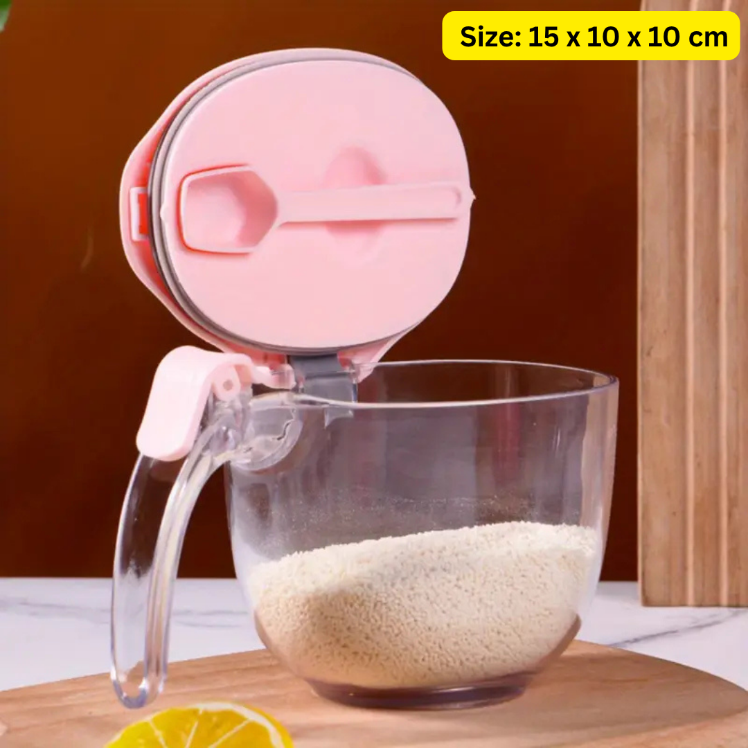 HOMERO Elegant Flip Lid Design Magnetic Spoon Spice Storage Box