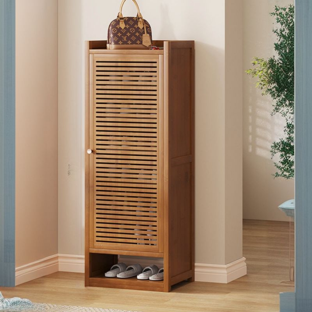 HOMERO Wooden Stylish Door Entryway Organizer and Shoe Rack Cabinet - 9 Layer