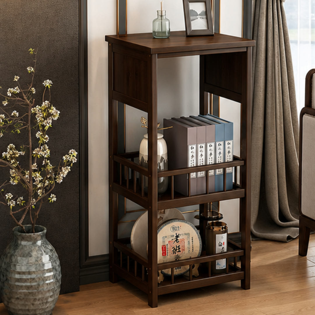 Multipurpose C Shaped Laptop Open Storage Shelf Side Table