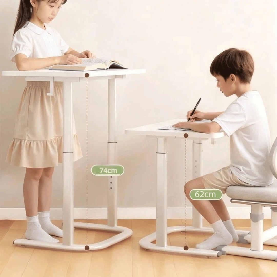 Homero Study Workstation Adjustable Height Mobile Desk