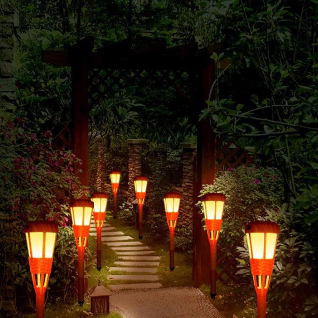 Homero Solar Flame Garden Light Outdoor Waterproof Design